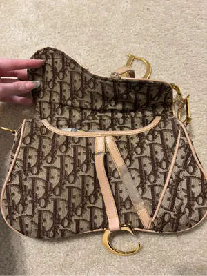 Christian Dior Vintage Pink and Brown Saddle Bag RARE thumbnail 6