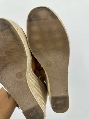 Universal Threads Tan Boho Wedge Sandals Women's Size 8.5 thumbnail 9