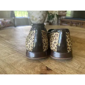 Cole Haan Leather Ballet Flat Pony Hair Leopard Comfort Slip On Shoe Size 7B thumbnail 4