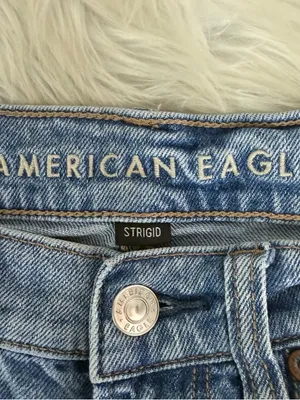 American Eagle Highest Rise Baggy Straight Jeans Distressed 4 Regular thumbnail 3