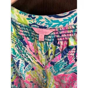 Lilly Pulitzer Elsa silk blouse in the "Let's Cha Cha" medium thumbnail 3