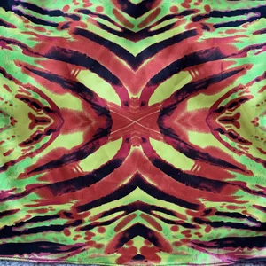 Y2K Zum Zum Niki Livas Neon Animal Print Sequin Halter Maxi‎ Dress XS Open Back thumbnail 14