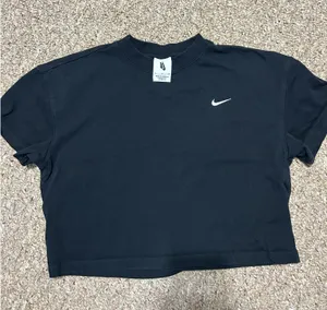 Nike Black Cropped Shirt Tee thumbnail 1