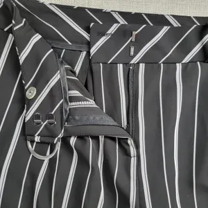 Nine.Eight Womens Pant Size 6 Black White Striped Belted Cropped Career Business thumbnail 5