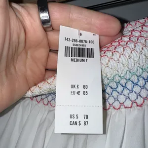 nwt abercrombie and‎ fitch For The Trevor Project White Cotton Maxi Skirt M Tall thumbnail 6