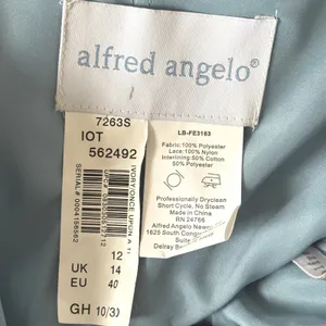 Alfred Angelo Lace Strapless Cocktail Dress Sz‎ 12 Blue thumbnail 4