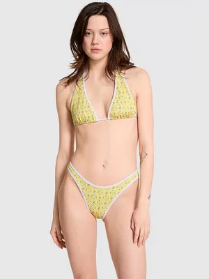 Frankie's Bikinis Yellow Floral Triangle Bikini Set thumbnail 7