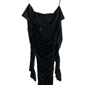 Bronx & Banco Amara Black Ruched Long Sleeve Off the Shoulder Midi Dress Size 4 thumbnail 10