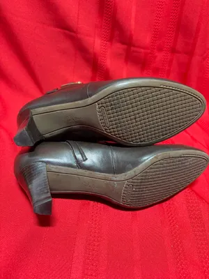 Cole Haan Nike Air Brown Leather Side Zip Buckle Ankle Boots Heels thumbnail 5