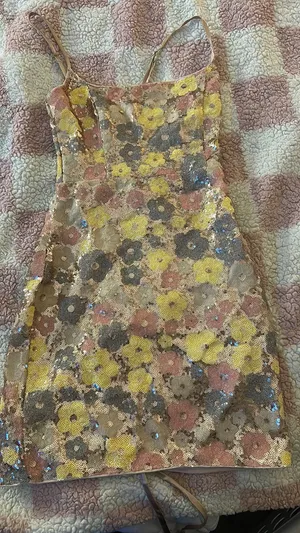 Windsor Dress Mini Sequin Gold thumbnail 3