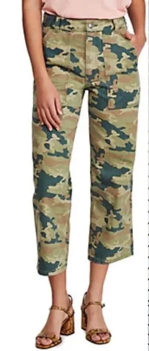 Free People‎ Remy Camouflage Pants in Moss Green thumbnail 1