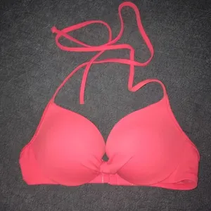 Victoria’s Secret hot pink twist halter bikini top thumbnail 1