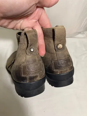 UGG Waterproof Leather Ankle Boots Women's US 8 / EU 39 Brown Side Zip Shearling thumbnail 3