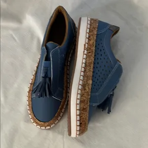 Blue Tassel Loafers – Approx. Size 7–7.5 thumbnail 4