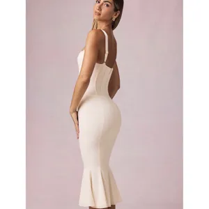 NWT Oh Polly Valentina Ivory Corset‎ Fishtail Midaxi Dress Size US 2 thumbnail 2