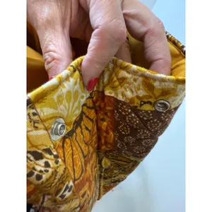 Daren's Bags Quilted Patchwork Tote Purse with Accessories Brown Yellow Orange‎ thumbnail 10