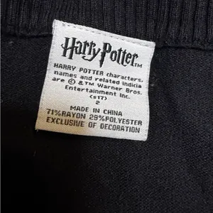 ✨🖤 Harry Potter Hufflepuff Crest‎ Black Button Cardigan Sweater XL 🖤✨ thumbnail 4