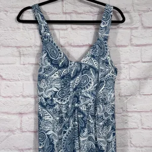 Misimu Small Maternity Blue Paisley Maxi Dress thumbnail 2