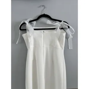 NWOT Lulus Romantic Celebration White Tie Strap Bodycon Midi Dress Size Small thumbnail 9