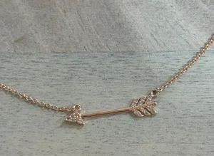 Rose Gold Arrow Diamond Necklace thumbnail 2