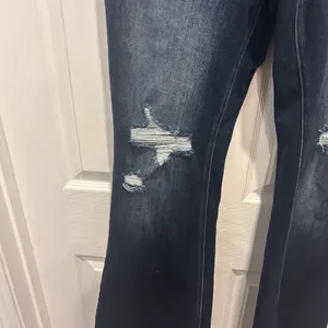 KanCan High Rise Dark Ripped Button Fly‎ Flare Jean Womens XL thumbnail 3