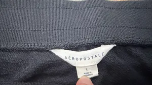 Aeropostale Men's Jogger Sweatpants Black Pants Size Large thumbnail 3