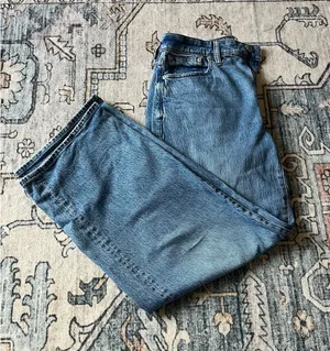 Madewell curvy wide leg jeans thumbnail 1