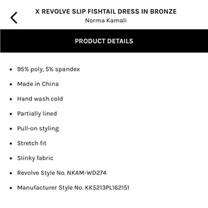 Norma Kamali Slip Fishtail Dress thumbnail 2