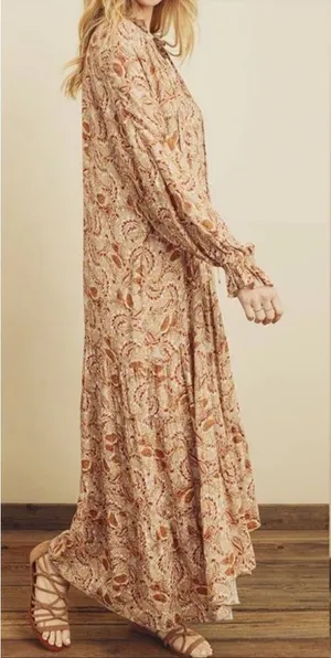 ✨DRESS FORUM Boho Paisley Oversized Ruffle Dress✨ thumbnail 1