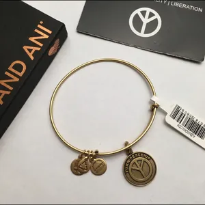 Alex & Ani Turn Peace Up Charm Bangle Bracelet thumbnail 5