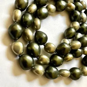 Trifari vintage grey faux pearl long necklace thumbnail 5