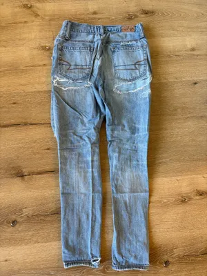 American Eagle Distressed Light Blue Jeans thumbnail 7