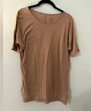 Nike Dri-Fit T-Shirt Size Small Brown Tan Loose Workout Athleisure Sporty thumbnail 1
