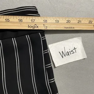 Express High Waist Pants Size 14 Black White Striped Pleated Paperbag Trouser thumbnail 9