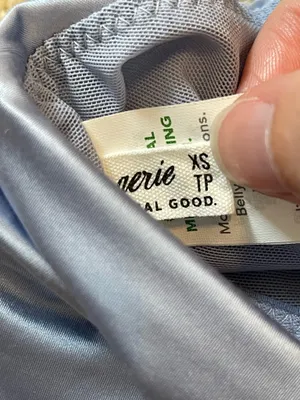 Aerie Blue Satin Like Lace Tank thumbnail 6
