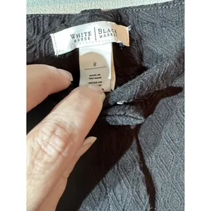 White House Black Market Size 8 Black‎ Textured Dress Pants thumbnail 4