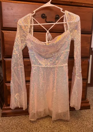 Lucy in the Sky Iridescent Sequin Flare Dress thumbnail 1