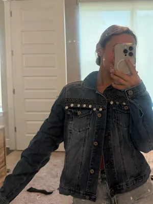 Boom Boom Jeans Light Blue Denim Jacket with Embroidered Trim thumbnail 3
