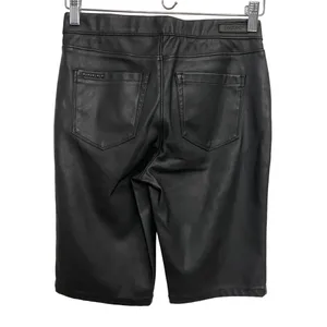 BLANK NYC Black Faux Leather Biker Chino Shorts Size 26‎ thumbnail 3