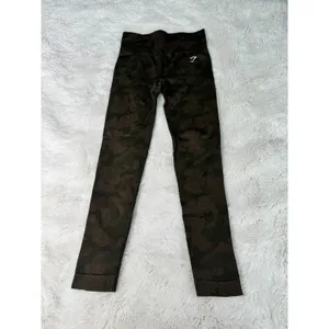 Gymshark Camo Seamless Leggings XS Olive Black High Rise Workout Activewear thumbnail 2