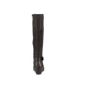 Baretraps Sammy Tall Wedge Boots Black Wide Calf NIB Women’s Size New 9.5W thumbnail 2