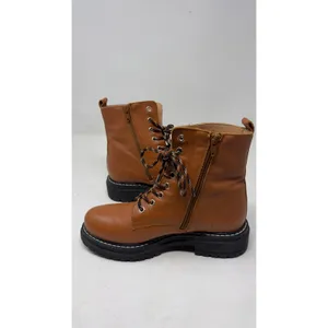 Anthropologie Maeve combat boots in honey brown leather sz 38 8 thumbnail 3
