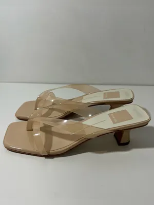 Dolce Vita Brevel Nude Vinyl Praline Jelly PVC Clear Strap Slide Sandal Heels thumbnail 10