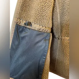 LANDS' END Brown Fleece Sherpa-Lined Hooded Jacket Coat - Size Small thumbnail 5
