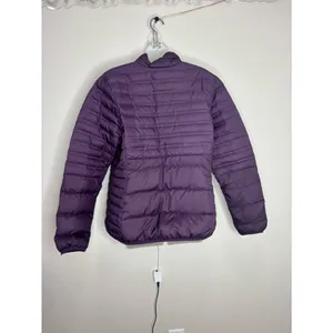 Columbia duck down filled Purple Packable Puffer Jacket women large zip up coat thumbnail 3