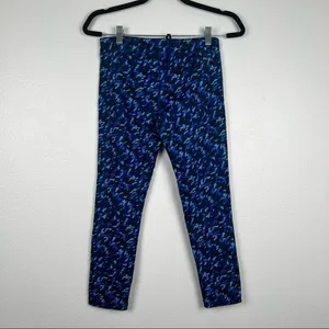 Nike Dri-FIT Blue‎ Geometric Print Cropped Athletic Leggings Womens Small thumbnail 5