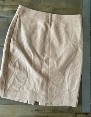 J‎ Crew The Pencil Skirt Brown Wool Blend Skirt Size 4 Lined Back Vent Career thumbnail 1