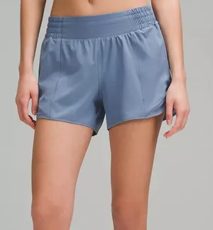 Lululemon Hotty Hot Shorts 4” Lined Color Oasis Blue thumbnail 1