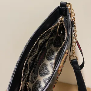 Ed Hardy Tiger Face Birds Black Tattoo Shoulder Bag Wristlet Band NWT Designer thumbnail 3