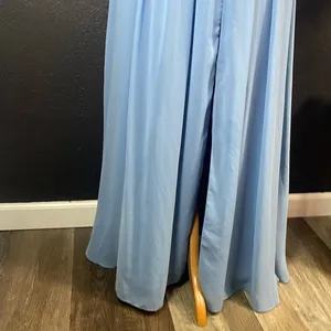 Azazie Light Blue‎ Satin Dress thumbnail 9